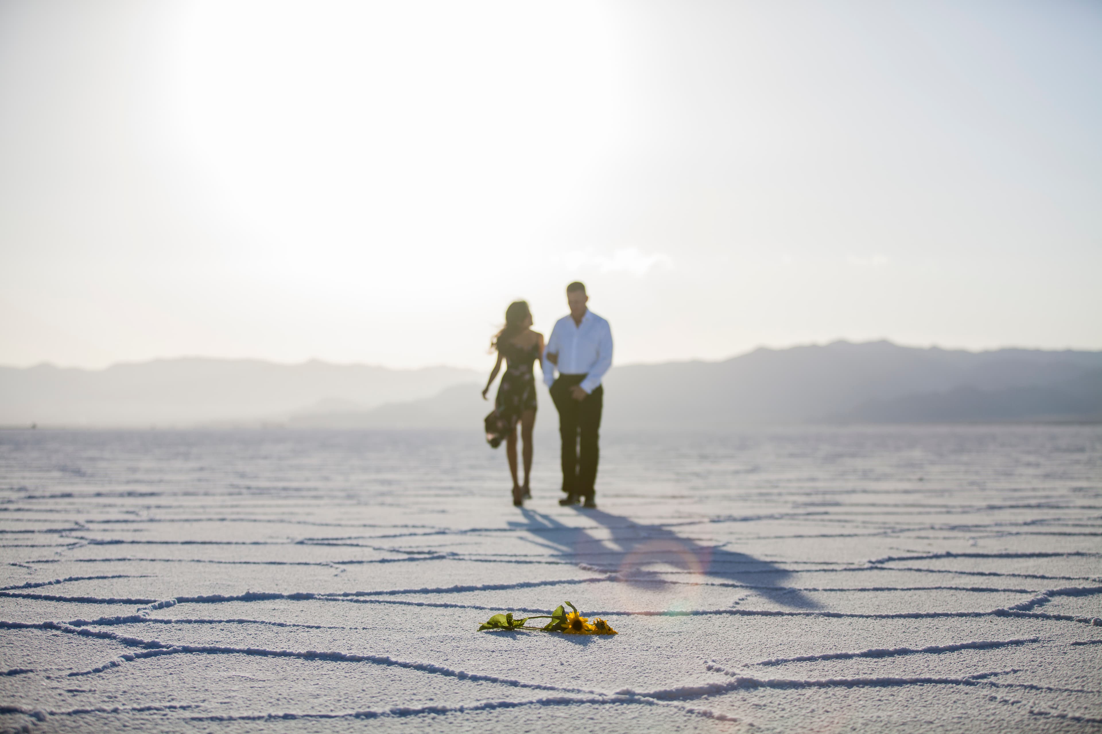 Lisa Marie and Chad on the salt flats